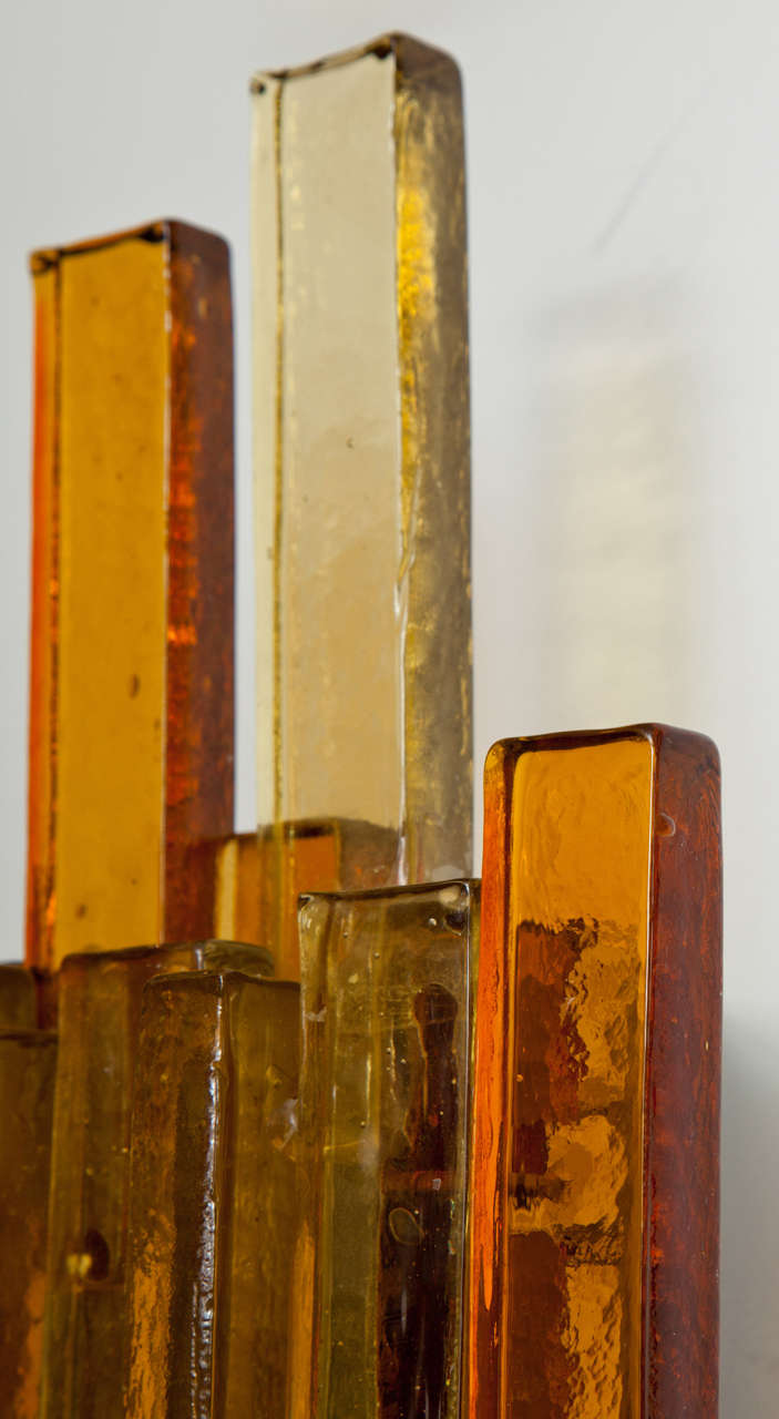 Pair of Stacked Glass Sconces by Svend Aage Holm Sorensen In Excellent Condition For Sale In New York, NY