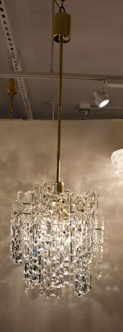 Multilayered Crystal Pendant Chandelier by Kinkeldey