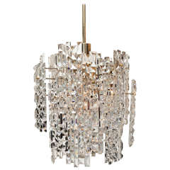 Multilayered Crystal Pendant Chandelier by Kinkeldey