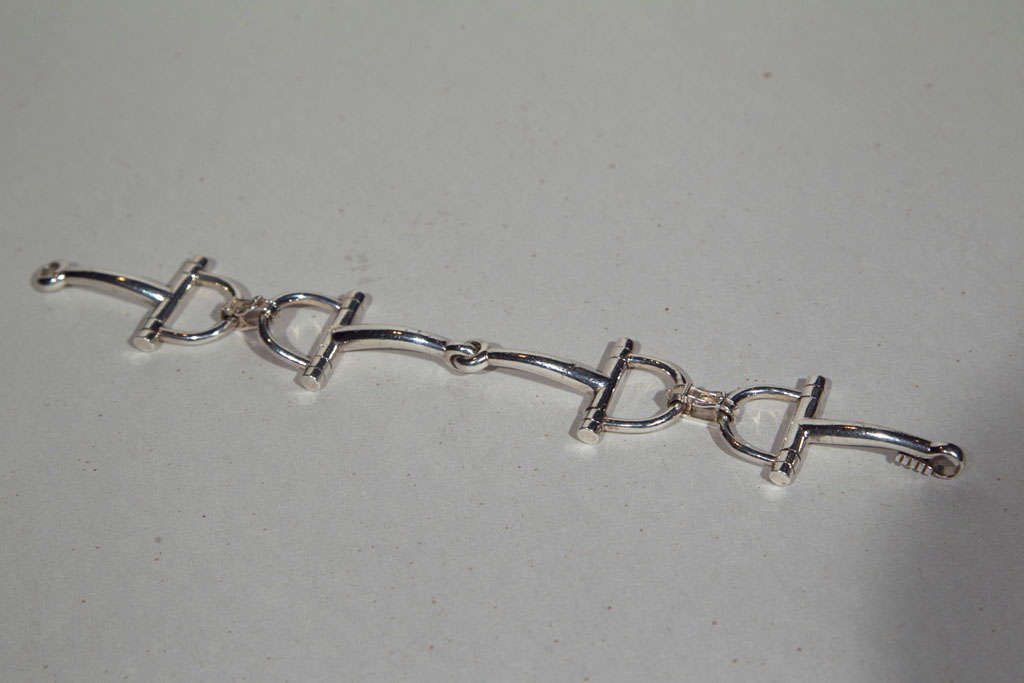 Hermes Sterling Equestrian Link Bracelet In Folio presented by funkyfinders