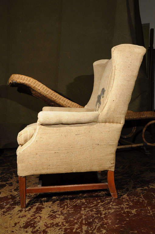 Wing Chair with Horse Graphic 1