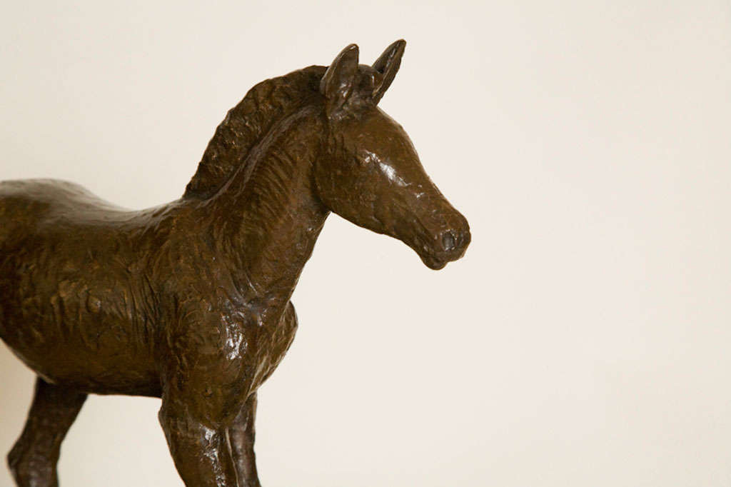 Bronze Foal Sculpture by Skule Waksvic In Good Condition In Palm Desert, CA