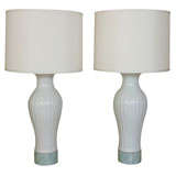 Pair of Celadon Porcelain Table Lamps by William Haines.