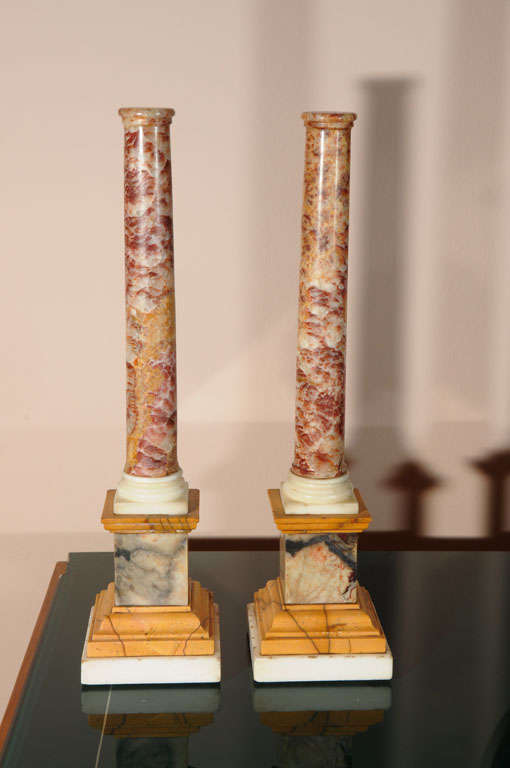 Italian Very rare Sicilian jasper columns
