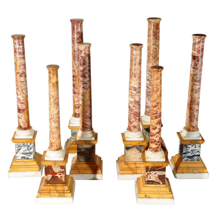 Very rare Sicilian jasper columns