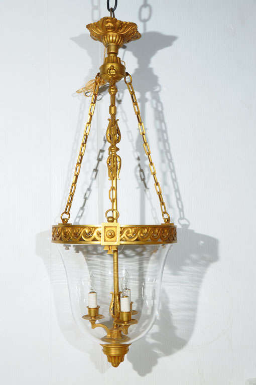 Louis XVI bronze lantern, circa 1920's