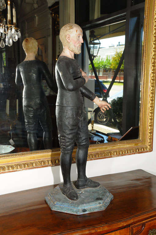 Carved Wooden Jesuit / Saint Figure