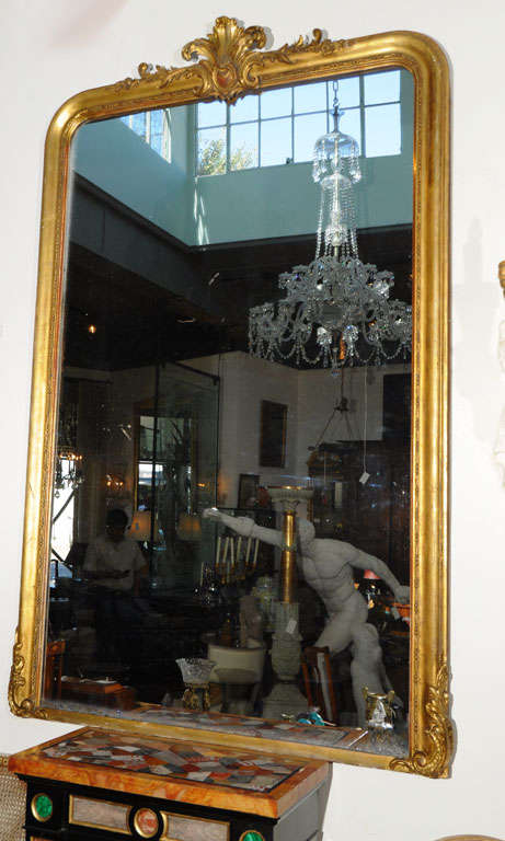 Near Pair of Louis Phillippe Diamond Dust Mirrors