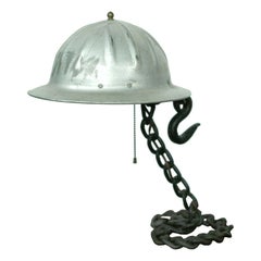 Vintage Industrial helmet lamp