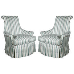 Pair of Upholstered armchairs