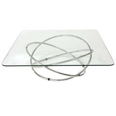 French Chrome Circles Coffee Table French Chrome Circles Coffee Table