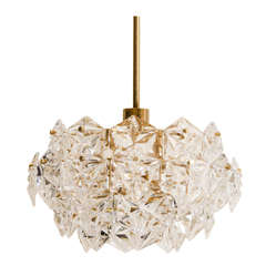 Austrian  Kinkeldey Glass Star Pendant Chandelier