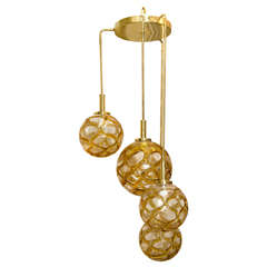 High Style 1970's Mazzega Ball Ceiling Fixture