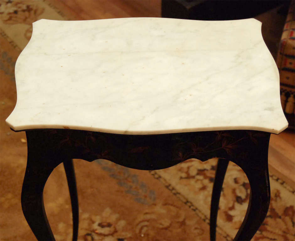French Lacquered Side Table 1