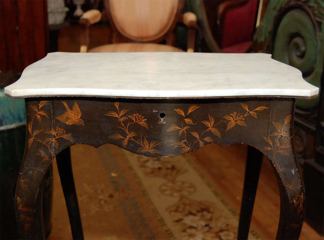 French Lacquered Side Table 3