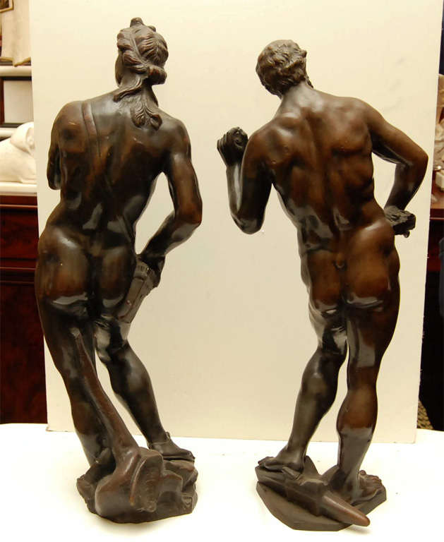 Bronze Figures of Apollo and Vulcan For Sale 4