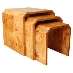 A Great Set of Burled Wood Nesting Tables