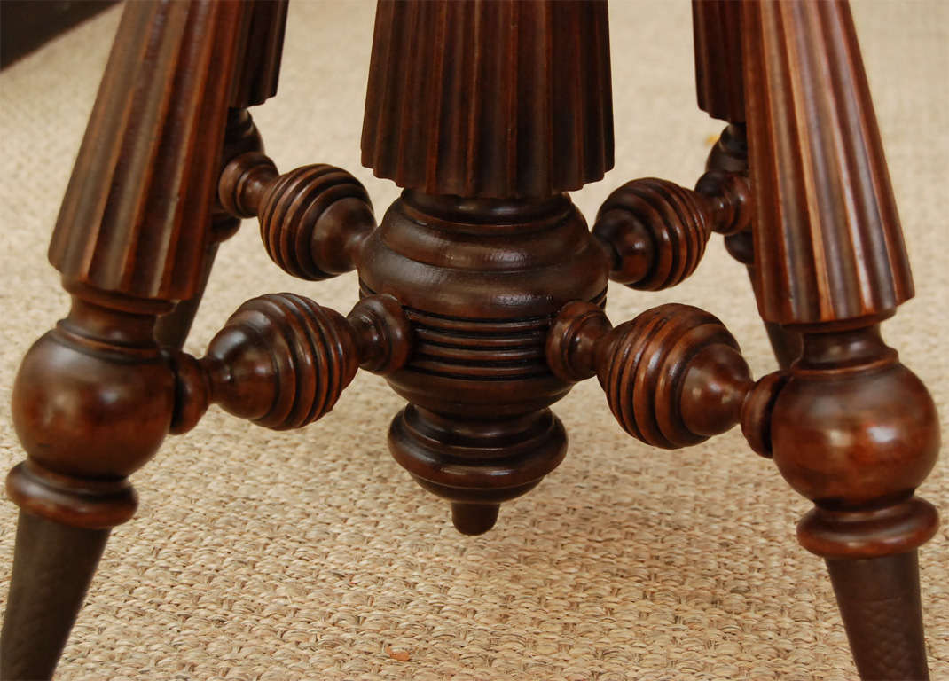 20th Century A Walnut Stained Piano Stool