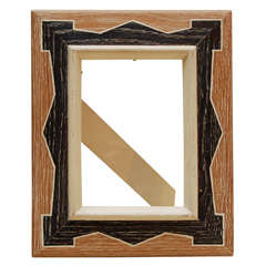 Vintage A  Faux Bois Marquetry Frame