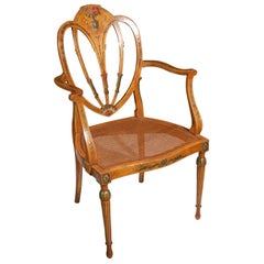 19th c. English Painted Adams Arm Chair