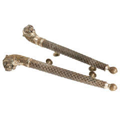 Pair of Silver and Gold-Plated Handles