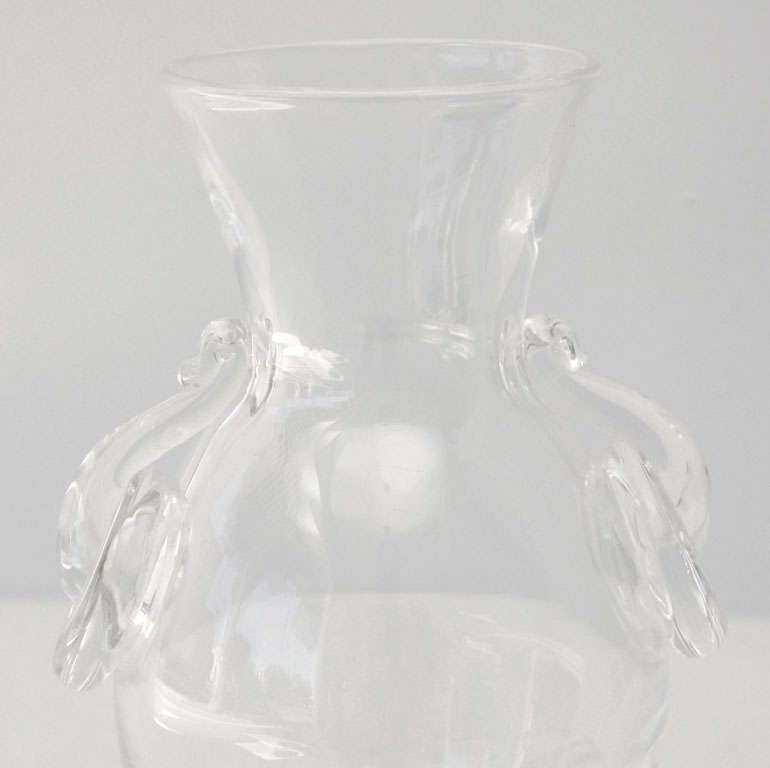 Glass Amphora by Steuben Glass In Excellent Condition For Sale In Palm Desert, CA