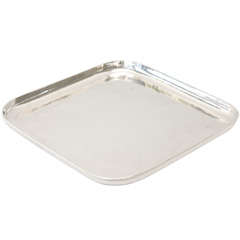 Hand Chased Sterling Silver Tray by Allan Adler