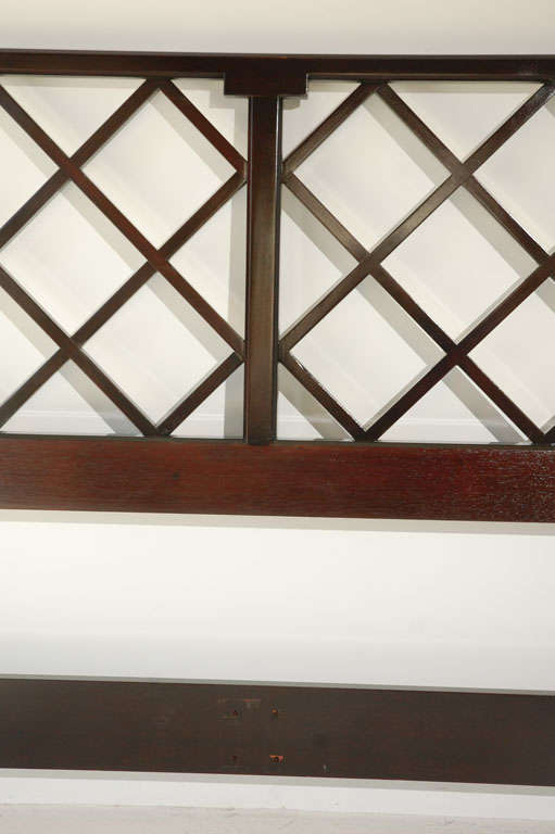 Lacquered Lattice Headboard by Parzinger Originals