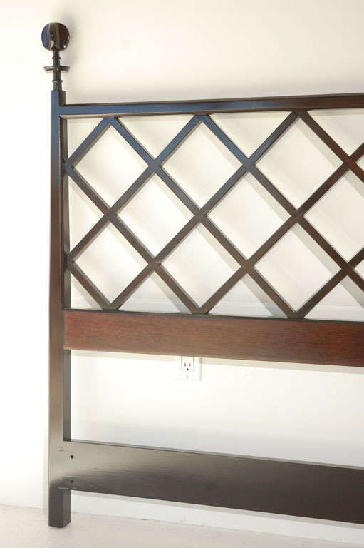Mid-20th Century Lattice Headboard by Parzinger Originals
