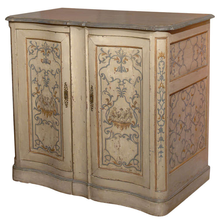 19th Century Paint Decorated French Buffet For Sale
