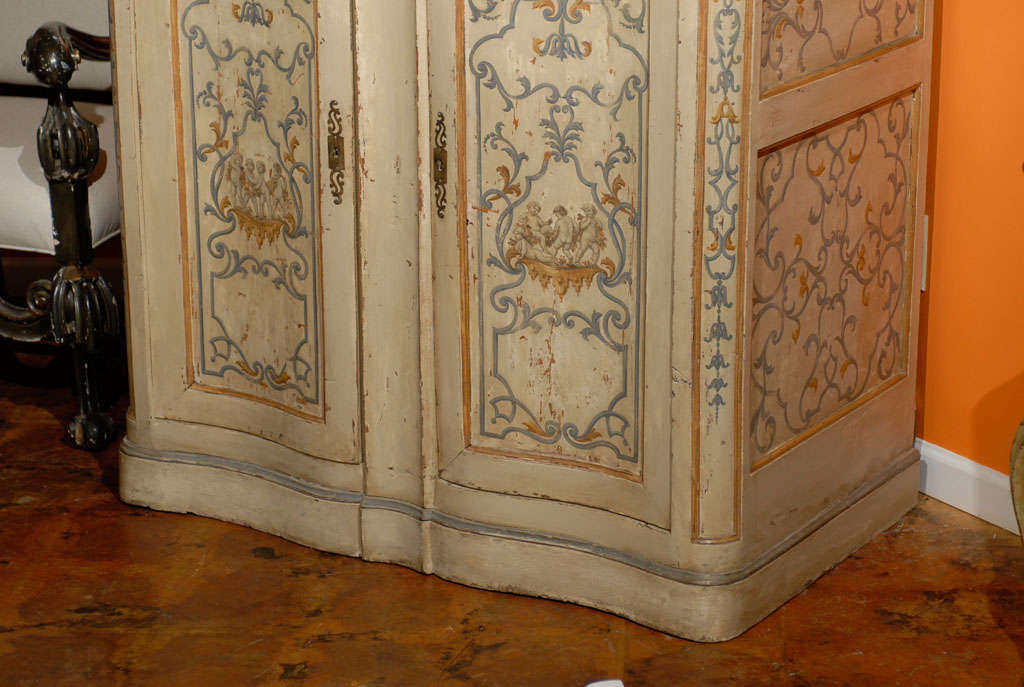 Wood 19th Century Paint Decorated French Buffet For Sale