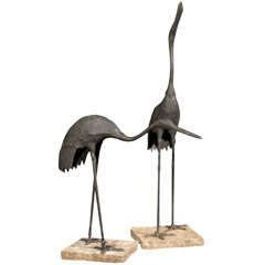 Pair of Iron Cranes at 1stDibs