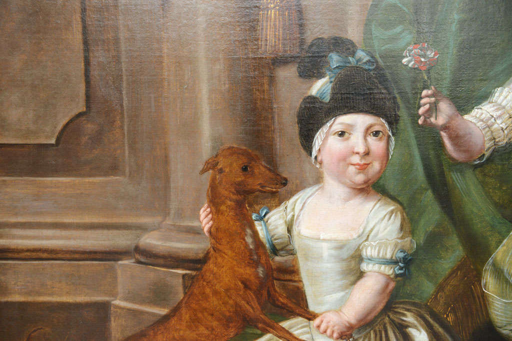 Girl, Boy And Dog In An Interior In Good Condition For Sale In Amsterdam, NL