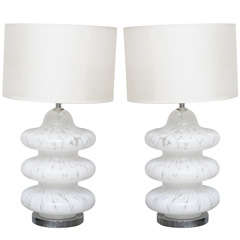 Pair of 70's Murano Lamps