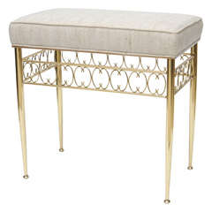 Diminutive Italian Brass Bench