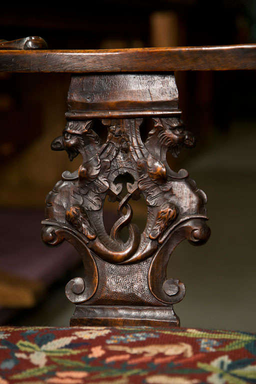 American Antique Victorian Corner Chairs W/ Cherub Heads