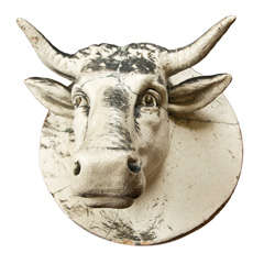 Antique Bull Medallion
