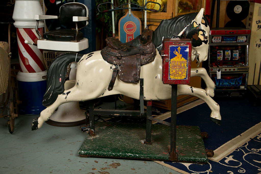 AntiqueVintage Coin Operated Kiddie Mechanical Horse Ride For Sale at