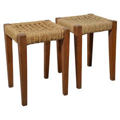 Pair mid century stools