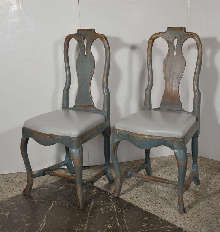 Set of Six 18th c Swedish Dining Chairs