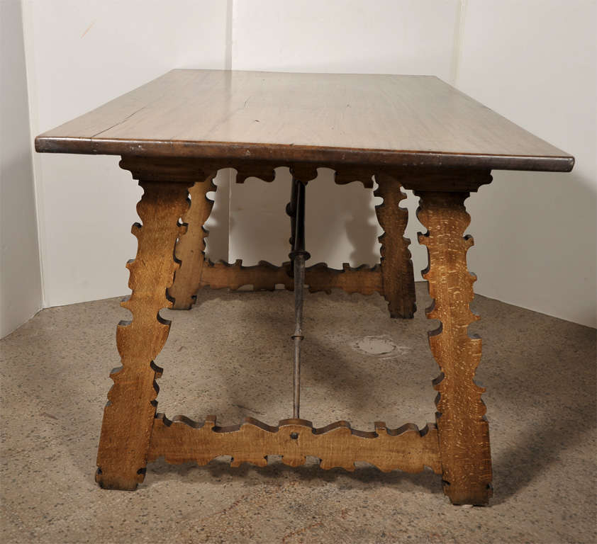 Spanish Iron Strap Table For Sale at 1stDibs