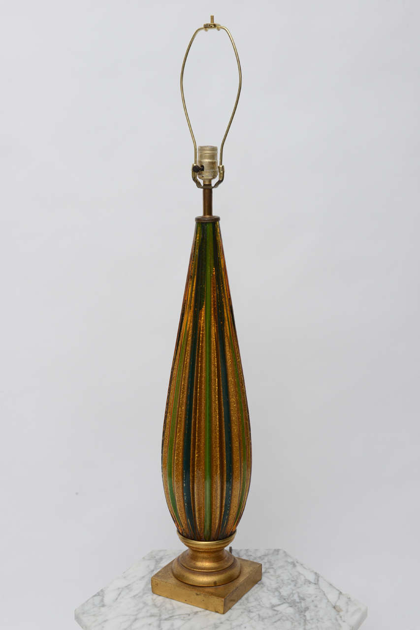 Mid-Century Modern Barovier & Taso Murano Lamp 1960s For Sale
