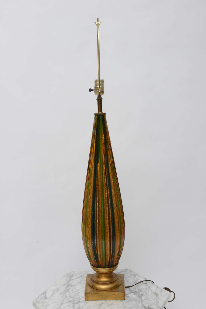 Italian Barovier & Taso Murano Lamp 1960s For Sale