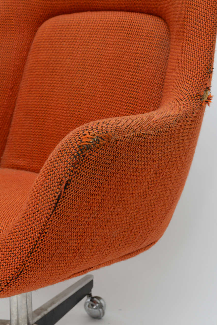 Fabric Max Pearson for Knoll Oversized Roller Chairs 1970s