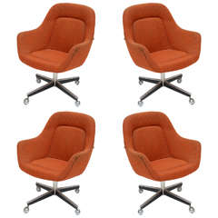 Retro Max Pearson for Knoll Oversized Roller Chairs 1970s