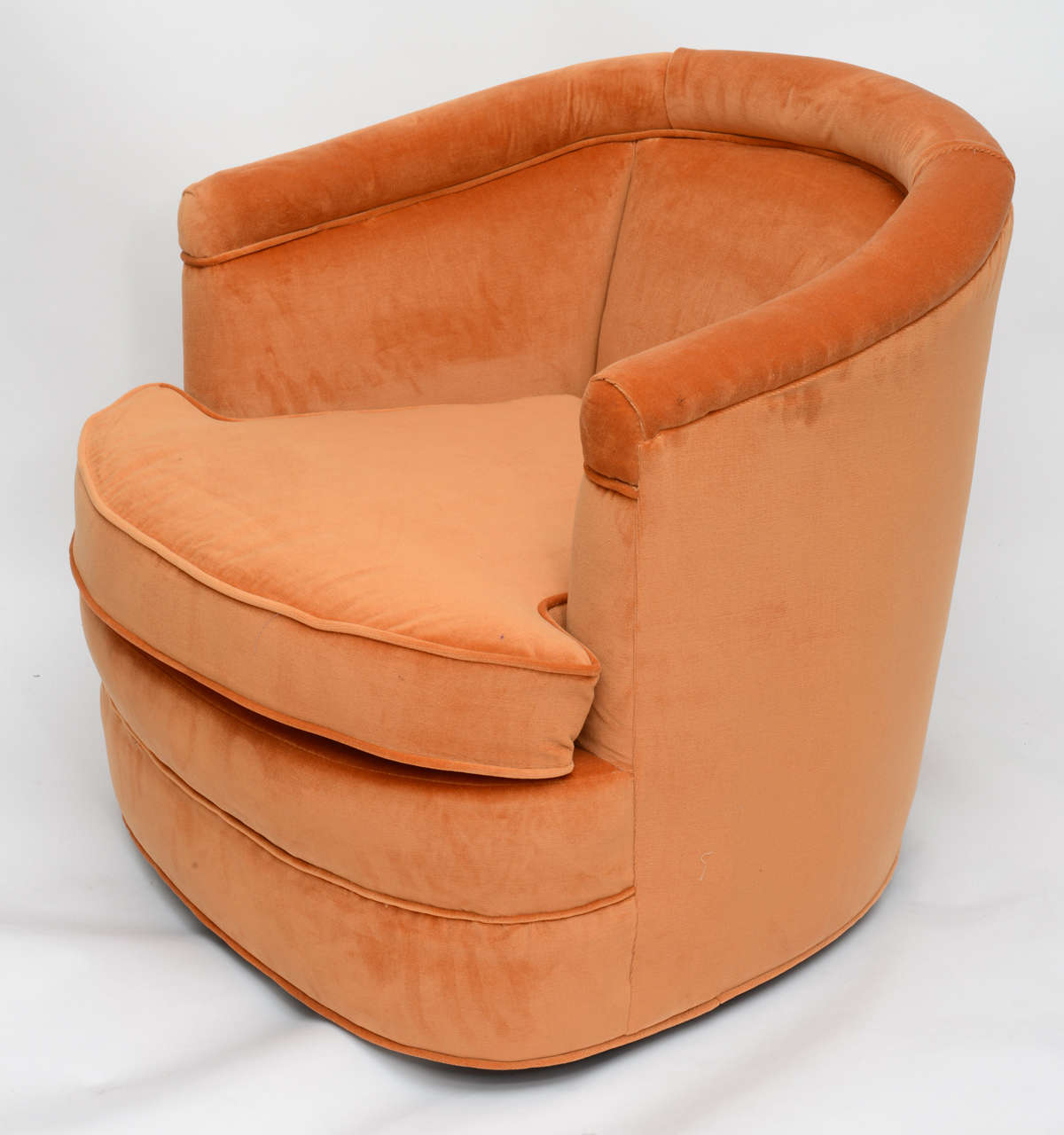 Harvey Probber Swivel Barrell Back Club Chairs 1960s at 1stDibs