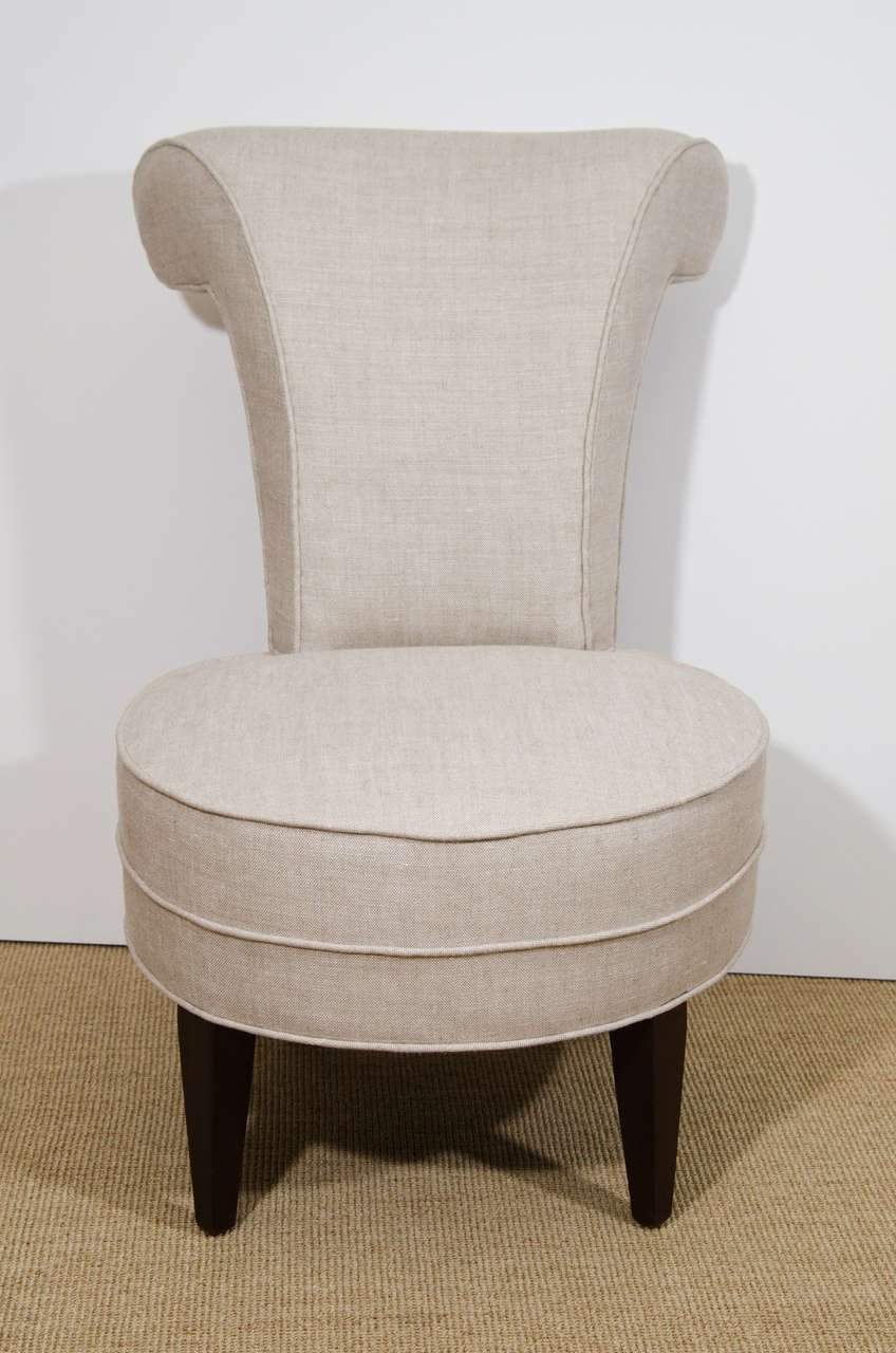 Pair of French Boudoir Upholstered Chairs