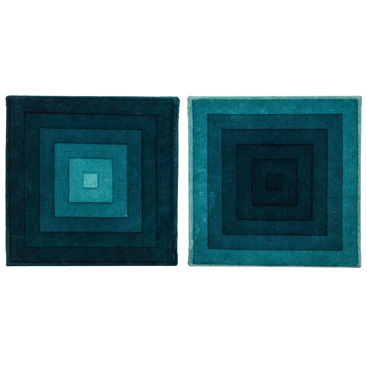 A Pair of Cotton Velvet 'Square' Hangings by Verner Panton for Mira-X