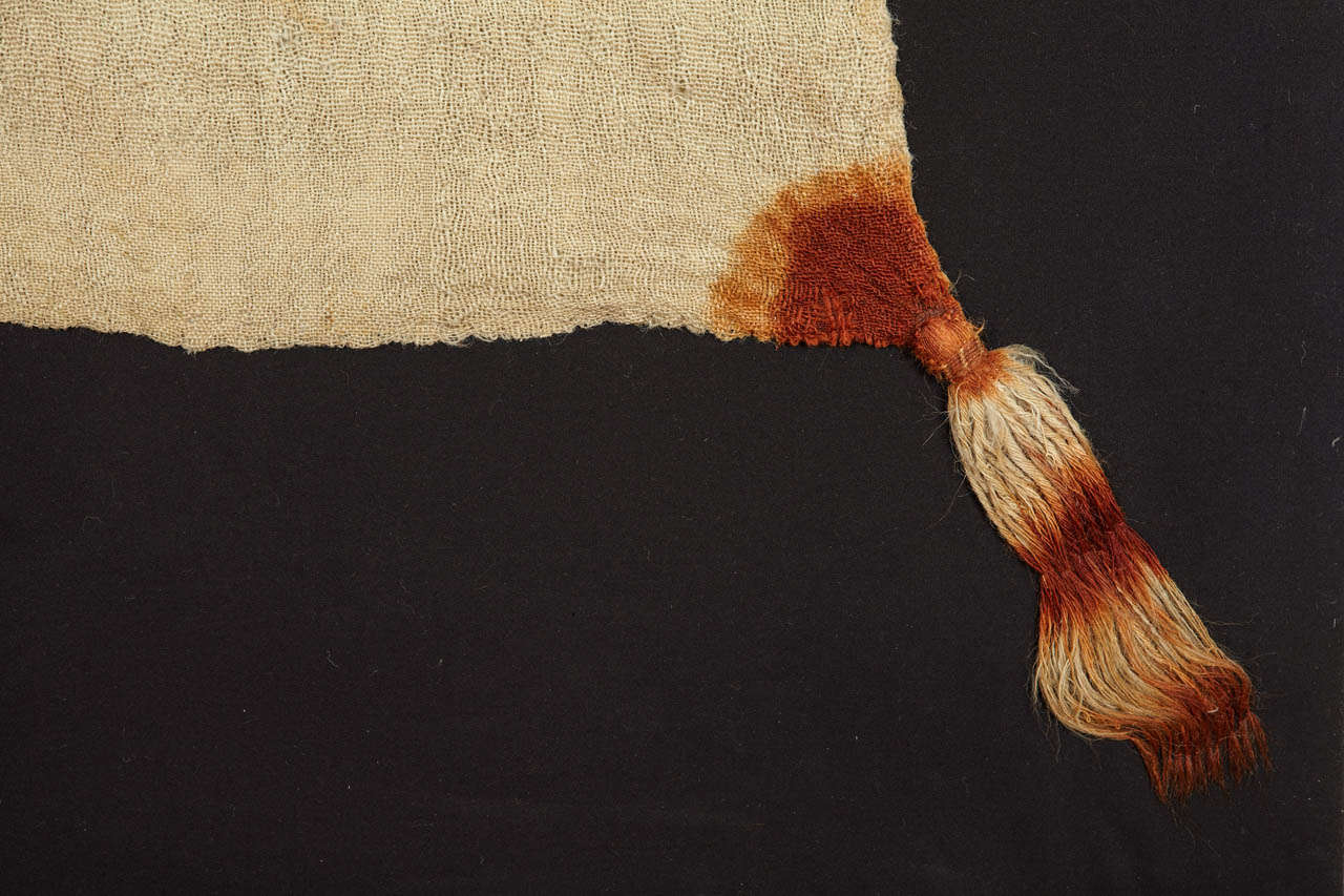 Antiker antiker Berber Henna-gefärbter Zeremonienkopf-Schal für Frauen (Pflanzlich gefärbt) im Angebot