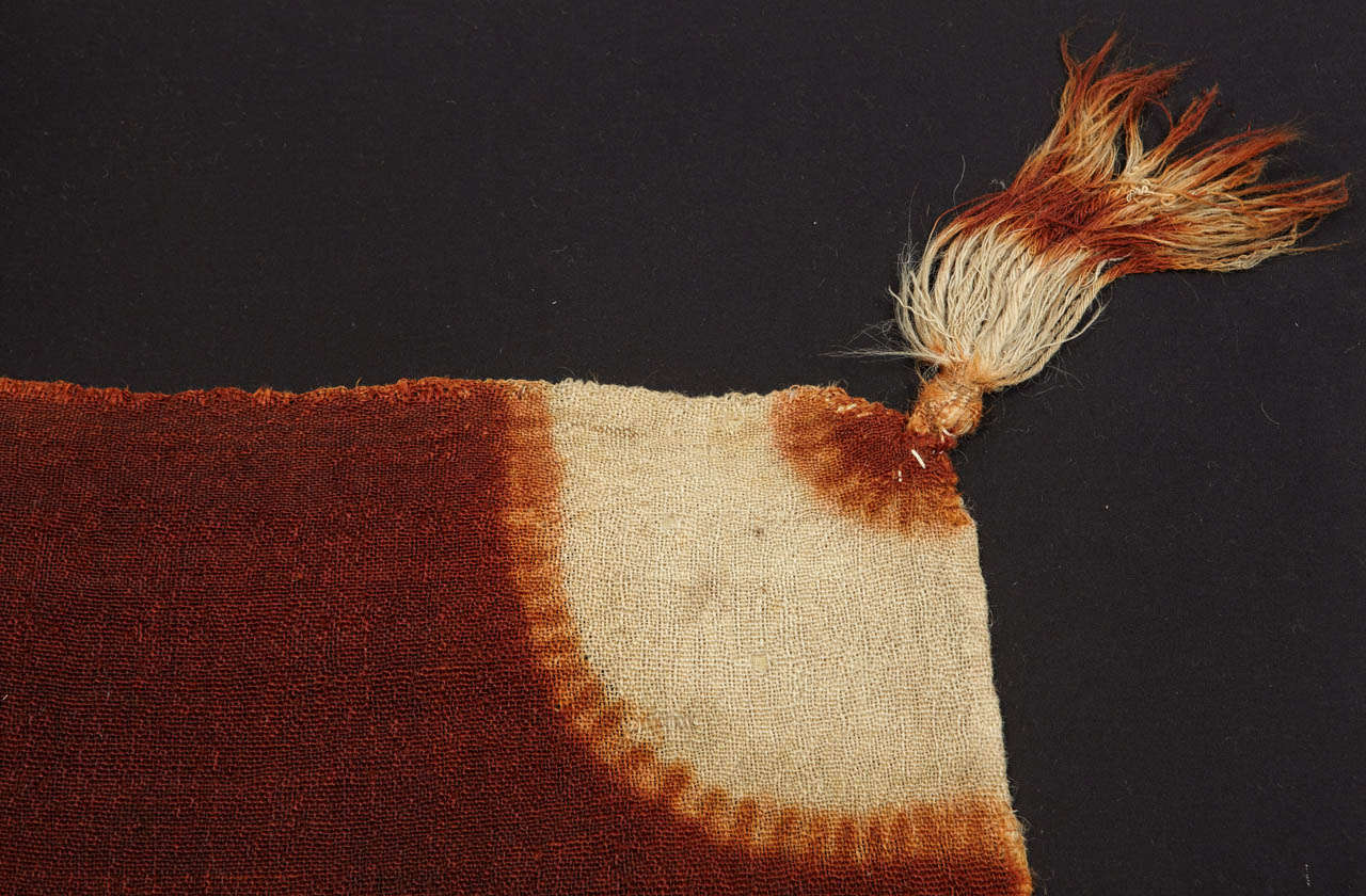 Antiker antiker Berber Henna-gefärbter Zeremonienkopf-Schal für Frauen im Zustand „Hervorragend“ im Angebot in Milan, IT